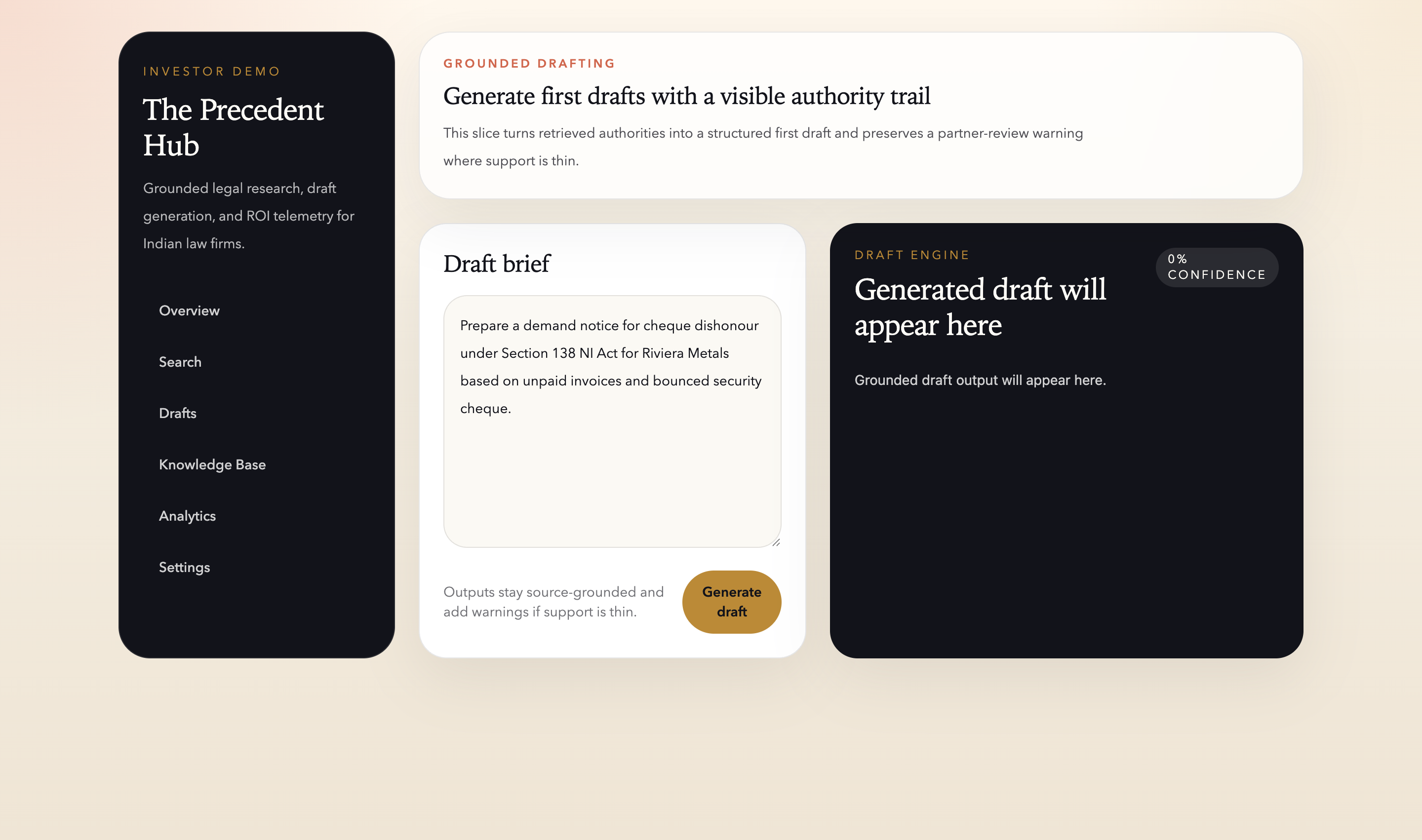 Draft generation